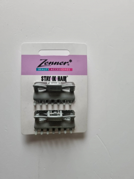 Zenner Haarklammern Stay in Hair 2 Stck grau - ca 4cm breit